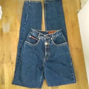 Vintage Lawman Button Detail High Waisted Jeans